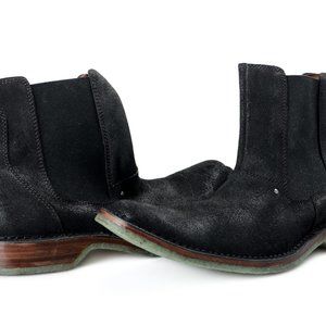 Ferre Black Leather Ankle Boots Shoes